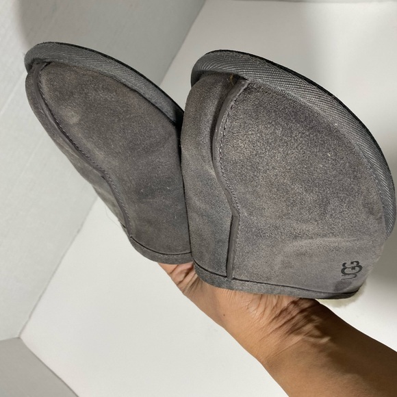 Ugg Men's Scuff Suede Grey Slippers Size 10 - Picture 7 of 10
